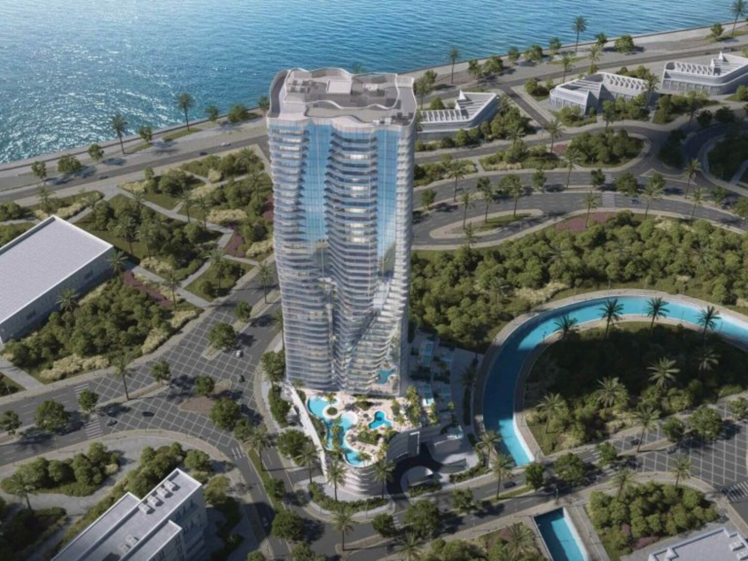 1BR_ Radisson Residences B4 | Full Sea View | Astonishing Corner Unit with 2 Balconies | Massive Layout | Low Premium | Luxury Style Living