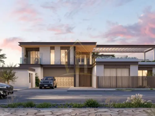 5BR _ Naseem Community _ Hudayriat Island_ Single Row | Front of Community School and Sports Field | Sophisticated Contemporary Style Villa - 3