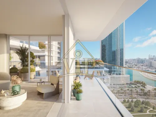 3BR _ MUHEIRA | Charming Canal -Stunning Partial Sea View Unit | High Floor | Enormous Balcony Size | Elite Style Community - 3