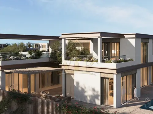 5BR _ Naseem Community _ Hudayriat Island_ Single Row | Front of Community School and Sports Field | Sophisticated Contemporary Style Villa - 9